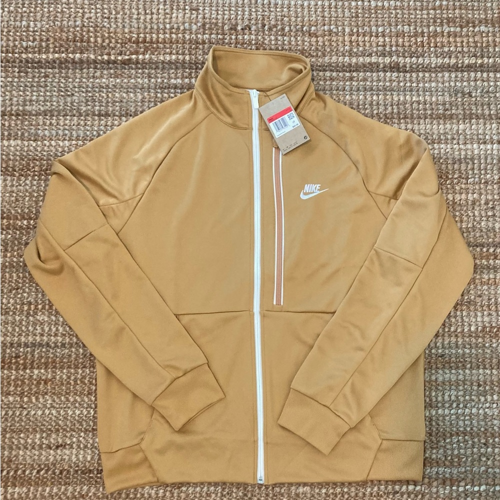 Nike NSW Tribute N98 Full Zip Track Jacket DA003-722 Mens Large Gold And White